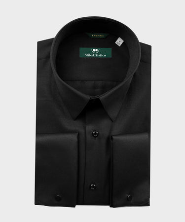 Pointed Collar Shirt - Shirt | Black Tuxedo Style