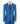 Bright blue three-piece suit for men with jacket, vest, and trousers