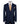 Navy blue wool blend three-piece suit for men with jacket, vest, and trousers