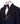 Midnight Navy & Black Crystal Silk-Satin Double-Breasted Tuxedo — Hand-Set Crystal & Silk-Satin Peak Lapel Detail | BTS Bespo