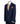 Navy blue wool blend three-piece suit for men with jacket, vest, and trousers