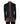 Front view of men's Gold Embellished Black Jacquard Double-Breasted Tuxedo by BTS Bespoke, showcasing intricate hand-applied gold details on a black jacquard fabric.