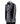 Front view of a black double-breasted tuxedo jacket with extensive silver embellishments, featuring a peak lapel and slim fit design on a mannequin. Back view and close-up showing intricate hand-beading detail.