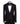 Black single-breasted tuxedo with subtle jacquard pattern and elegant shawl lapel, handcrafted in Istanbul by BTS Bespoke, front view on mannequin.