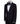 Black single-breasted tuxedo with subtle jacquard pattern and elegant shawl lapel, handcrafted in Istanbul by BTS Bespoke, front view on mannequin.