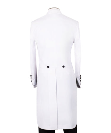 White Contrast Evening Tailcoat Frak Tuxedo | BTS Bespoke