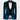 Elegant Blue Velvet Formal Suit with Gold Accents & Black Velvet Waistcoat (Blazer, Vest, Pants) - Costum Tuxedo | Black Tuxedo Style