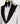 Black Tuxedo Style | Elegant White Tuxedo with Black Crystal Shawl Lapel - Costum Tuxedo | Black Tuxedo Style