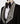 Modern One-Button Black Tuxedo with Silver & Clear Gem Accents - Costum Tuxedo | Black Tuxedo Style