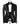 Black Patterned Tuxedo with Emerald Green Embellishments | Black Tuxedo Style - Costum Tuxedo | Black Tuxedo Style