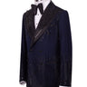 Midnight Navy & Black Crystal Silk-Satin Double-Breasted Tuxedo — Drop 6 Regular Fit Silk-Satin Full Silhouette | BTS Bespoke