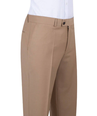 Sand three-piece suit for men with jacket, vest, and trousers