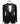 Black embellished three-piece tuxedo with intricate crystal and bead patterns on satin peak lapels, chest, and cuffs. Features a matching vest. Handcrafted luxury suit from BTS Bespoke Istanbul.