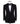 Close-up of a black double-breasted tuxedo jacket on a mannequin, showcasing intricate hand-embellishments with beads and crystals on the lapels and body. Features a peak lapel and black buttons, paired with a white shirt and black bow tie. Front view showing the full jacket and details.