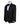 Black hand-embellished three-piece tuxedo by BTS Bespoke, featuring an intricate beaded pattern on the shoulders and back, satin shawl lapel, and matching vest and trousers. Masterfully crafted in Istanbul for luxury events.