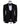 Black hand-embellished three-piece tuxedo by BTS Bespoke, featuring an intricate beaded pattern on the shoulders and back, satin shawl lapel, and matching vest and trousers. Masterfully crafted in Istanbul for luxury events.