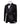 BTS Bespoke Black Embellished Three-Piece Tuxedo. Handcrafted single-breasted jacket with peak lapel and shimmering crystal embellishments. Includes matching double-breasted vest and trousers.
