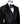 BTS Bespoke Black Embellished Three-Piece Tuxedo. Handcrafted single-breasted jacket with peak lapel and shimmering crystal embellishments. Includes matching double-breasted vest and trousers.