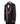Mannequin wearing a black double-breasted tuxedo with ornate gold beaded peak lapels and matching cuff embellishments, paired with black satin-striped trousers.