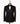 Front view of a black double-breasted tuxedo jacket featuring intricate hand-embellished studs on the peak lapels, shoulders, sleeves, and lower body, styled with matching black trousers with a satin side stripe. Handcrafted luxury from BTS Bespoke Istanbul.
