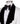 White Velvet Lapel  Tuxedo - Triple Tuxedo | Black Tuxedo Style