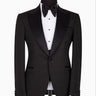 Black Peak Lapel Black Tuxedo - Triple Tuxedo | Black Tuxedo Style