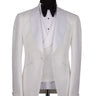 White Shawl Lapel White Tuxedo - Triple Tuxedo | Black Tuxedo Style