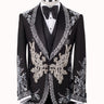 Black Crystal-Embellished Shawl Lapel Tuxedo | BTS Bespoke