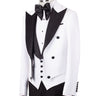 White Contrast Evening Tailcoat Frak Tuxedo | BTS Bespoke