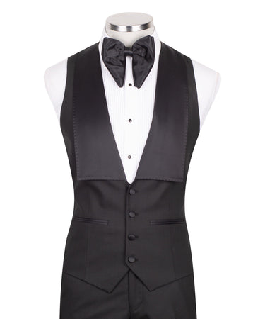 Black Virgin Wool Wide Shawl Tuxedo | BTS Bespoke