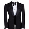 Black Wool Shawl Lapel Three-Piece Tuxedo | BTS Bespoke