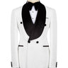 White Jacquard Double Breasted Tuxedo | BTS Bespoke