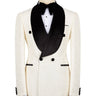 Cream Jacquard Double Breasted Tuxedo | BTS Bespoke