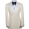 Cream Double Breasted Peak Lapel Tuxedo | BTS Bespoke