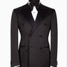 Black Textured Jacquard Double Breasted Tuxedo | BTS Bespoke