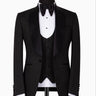 Black Jacquard Slim Fit Three-Piece Tuxedo | BTS Bespoke