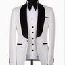 White Jacquard & Satin Three-Piece Tuxedo | BTS Bespoke