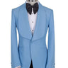 Light Blue Textured Shawl Lapel Tuxedo | BTS Bespoke