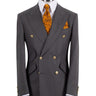 Dark Grey Wool Blend Double Breasted Suit | BTS Bespoke