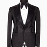 Black Hand-Embellished Peak Lapel Tuxedo | BTS Bespoke