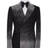 Black Embellished Double Breasted Peak Lapel Tuxedo | BTS Bespoke