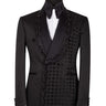 Black Embellished Luxury Blend Double Breasted Tuxedo | BTS Bespoke