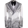 White Embellished Double Breasted Tuxedo | BTS Bespoke