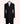 Black Wool Double Breasted Suit with Peak Lapels | BTS Bespoke